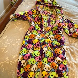 Fleece pajama onesie